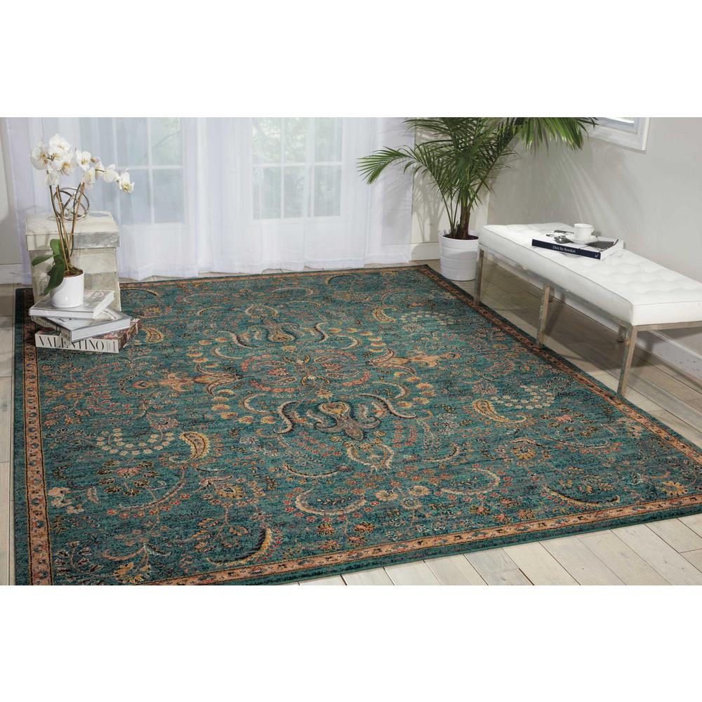 Nourison 2020 Area Rug, Teal, 4' x 6'. Picture 2