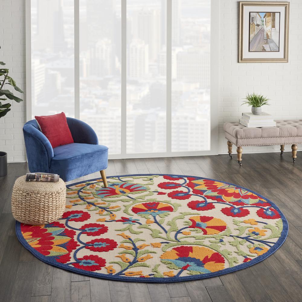 Transitional Round Area Rug, 8' x Round. Picture 9