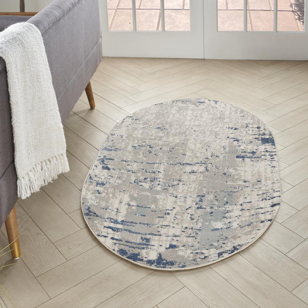 Modern Oval Area Rug, 3' x 5' Oval. Picture 3