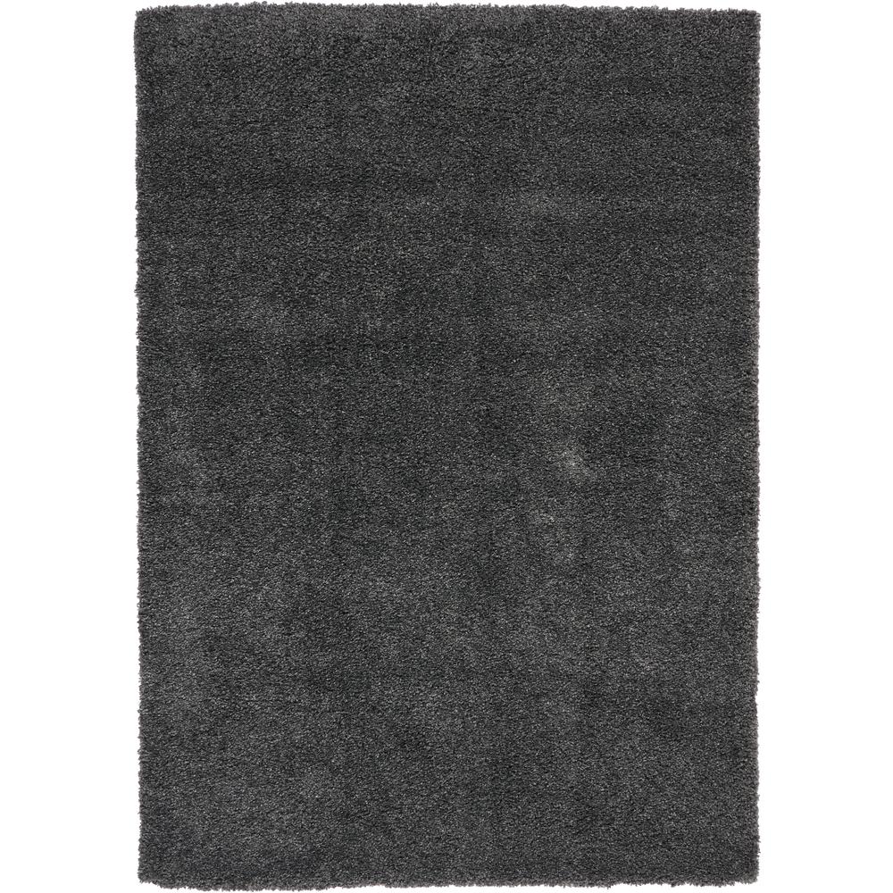 Malibu Shag Area Rug, Dark Grey, 6'7" x 9'6". Picture 1