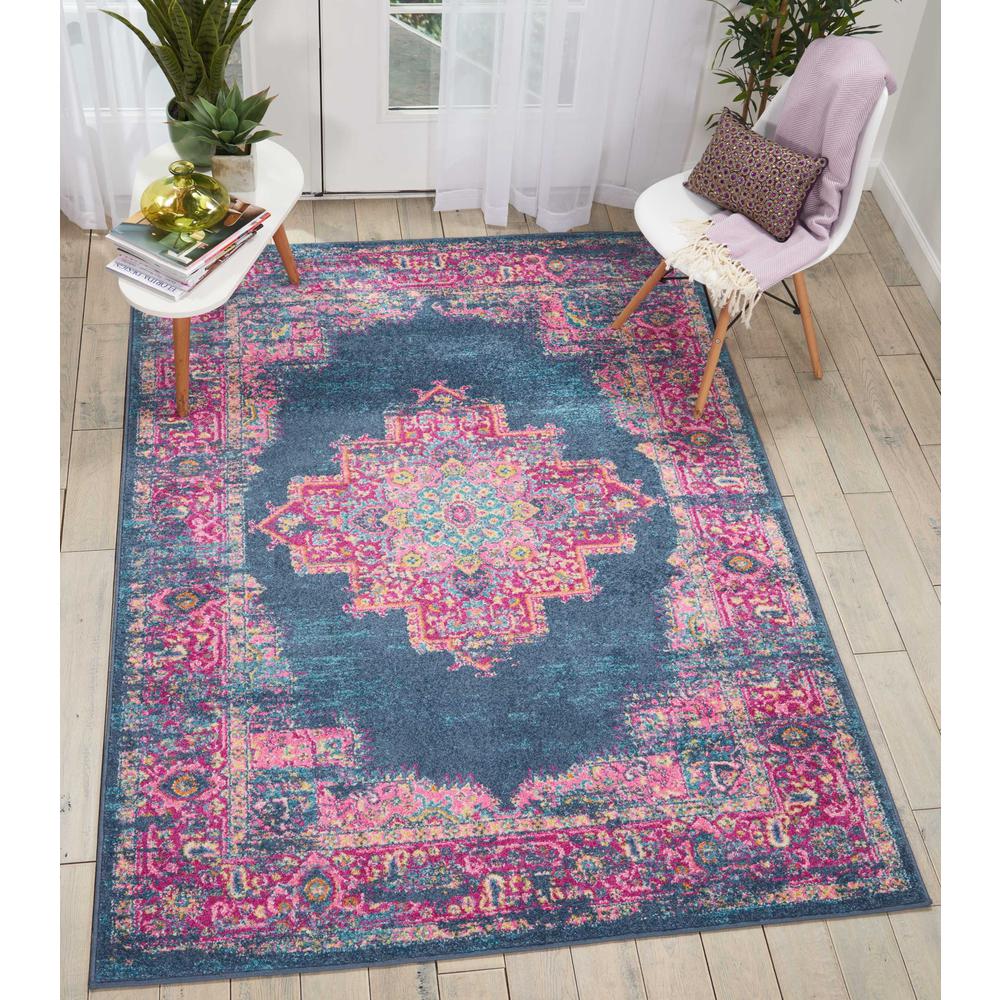 Passion Area Rug, Blue, 5'3" x 7'3". Picture 4