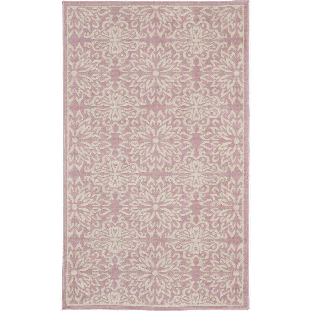 Nourison Jubilant Area Rug, 3' x 5', Ivory/Pink. Picture 1
