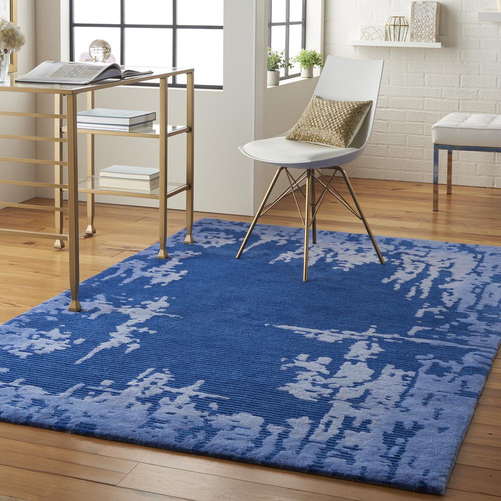 Symmetry Area Rug, Navy Blue, 3'9" X 5'9". Picture 6
