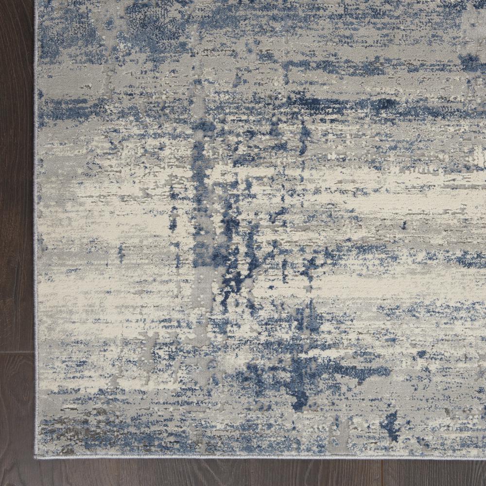 Rustic Textures Area Rug, Ivory/Blue, 3'11" X 5'11". Picture 2