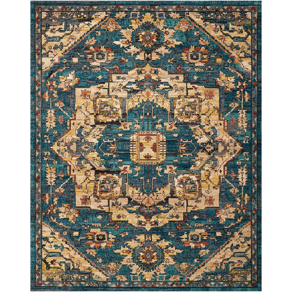 Nourison 2020 Area Rug, Teal, 8' x 10'6". Picture 1