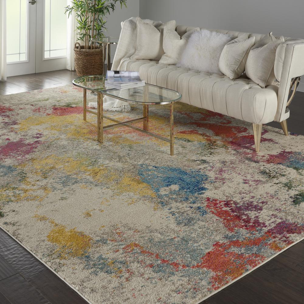 Celestial Area Rug, Ivory/Multicolor, 9'X12'. Picture 8