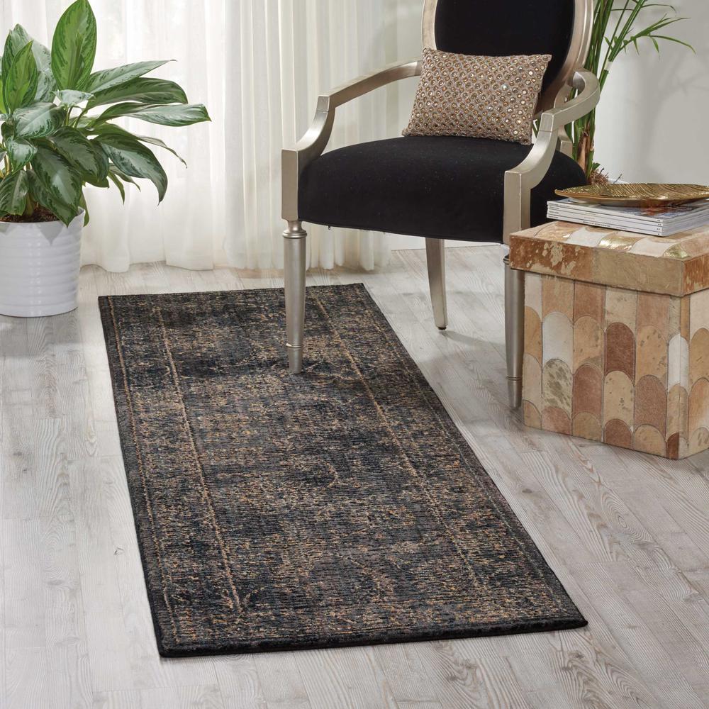 Nourison 2020 Area Rug, Charcoal, 2'3" x 11'. Picture 2