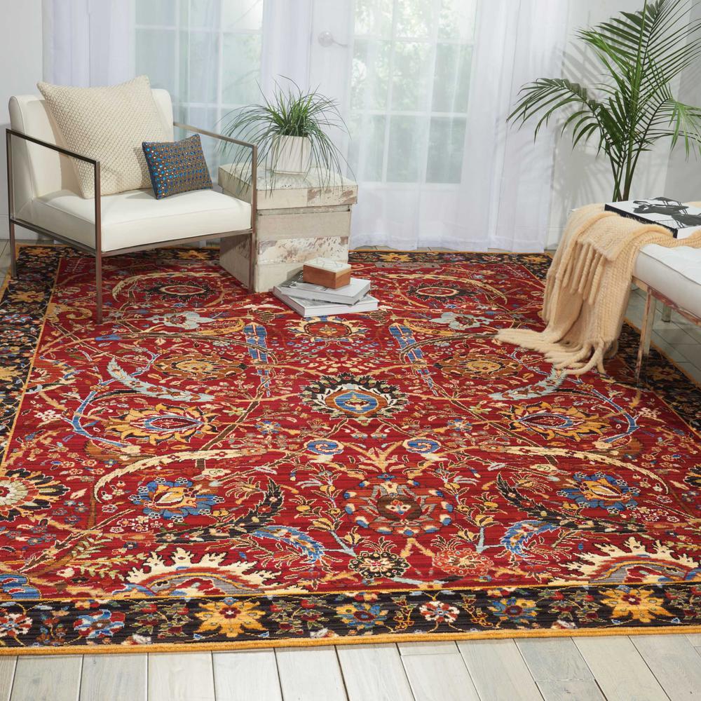 Rhapsody Area Rug, Red, 8'6" x 11'6". Picture 2