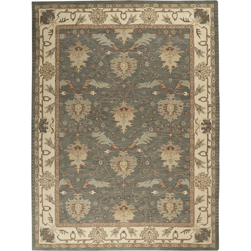 India House Area Rug, Blue, 9' x 12'. Picture 1