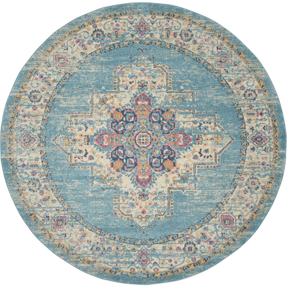 Bohemian Round Area Rug, 8' x Round. Picture 1