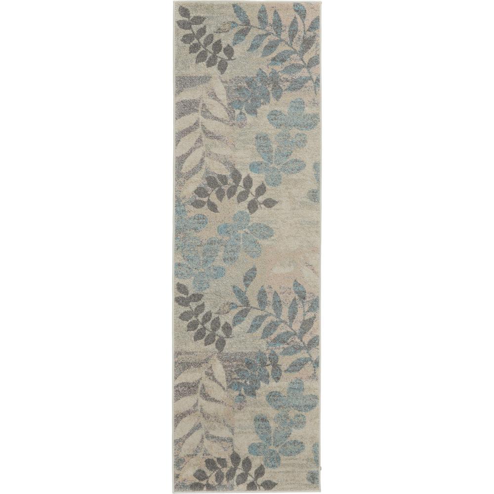 Tranquil Area Rug, Ivory/Light Blue, 2'3" x 7'3". The main picture.