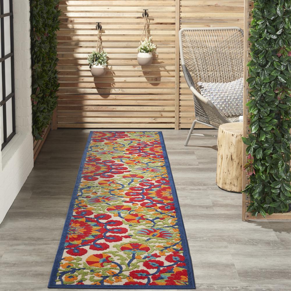 Nourison Aloha Runner Area Rug, 2'3" x 10', Red/Multi. Picture 8