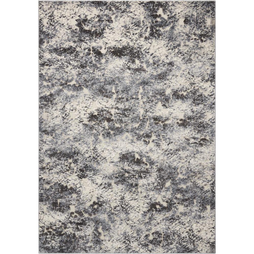Gleam Area Rug, Ivory/Slate, 5'3" x 7'3". The main picture.