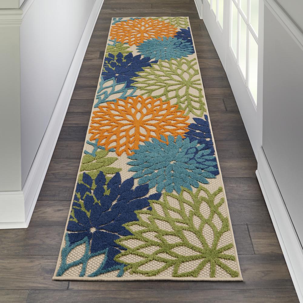 Tropical Runner Area Rug, 6' Runner. Picture 3