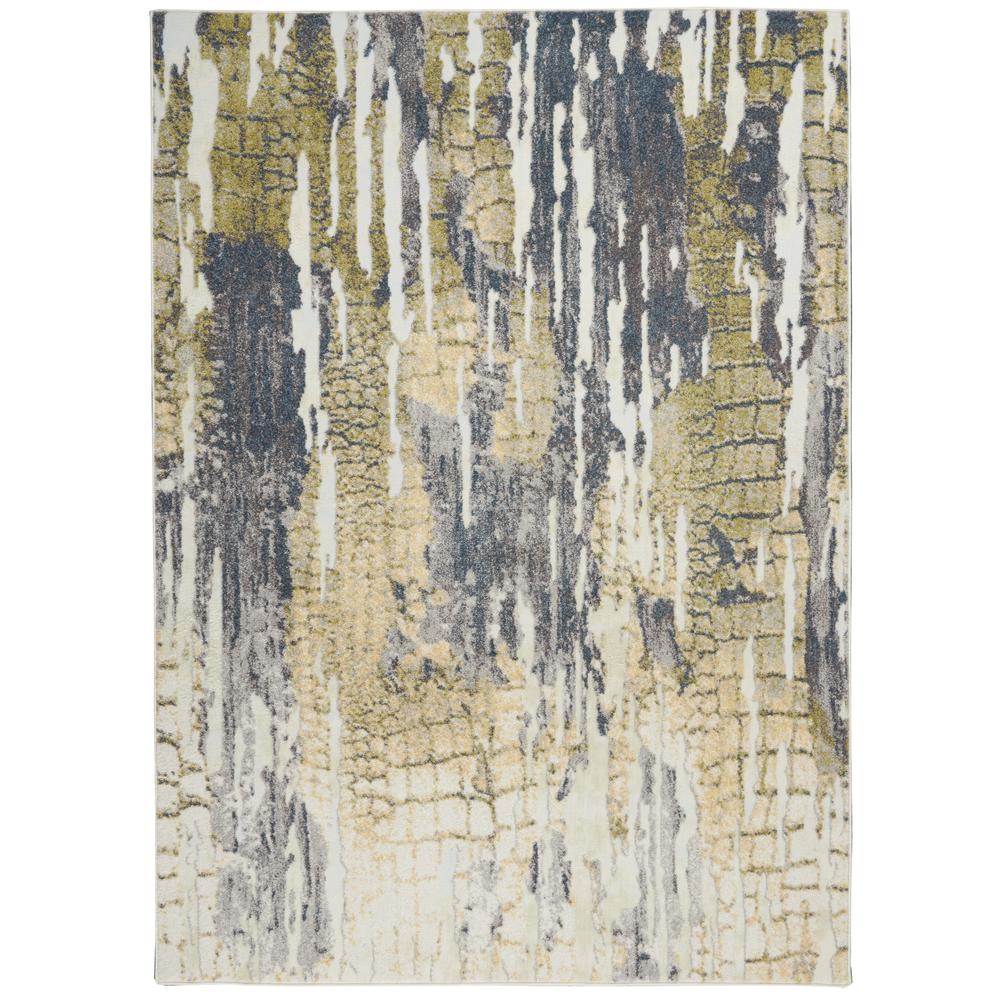 TRC07 Trance Ivory/Multi Area Rug- 5'3" x 7'3". Picture 1