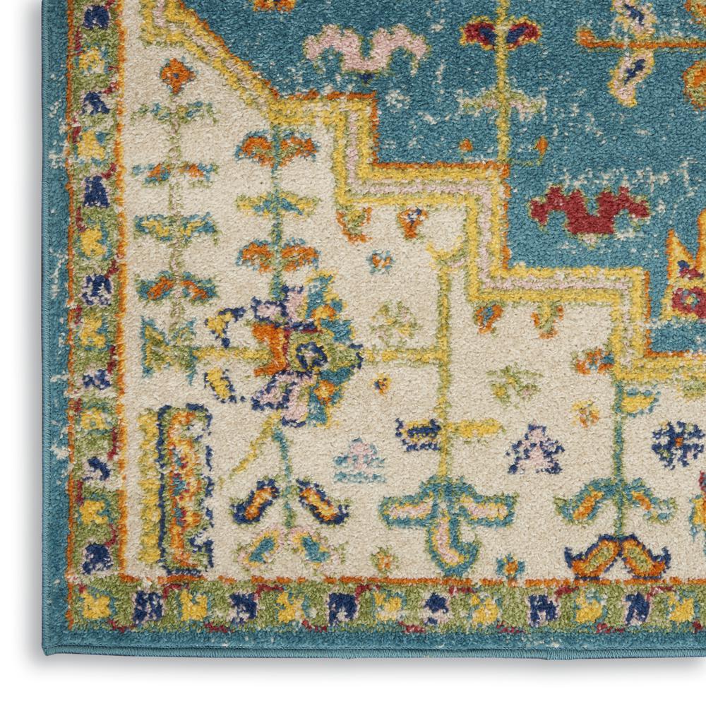 ALR01 Allur Turquoise Ivory Area Rug- 5'3" x 7'3". Picture 5