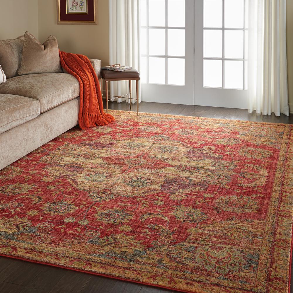 Nourison Jewel Area Rug, 7'10" x 9'10", Red. Picture 6