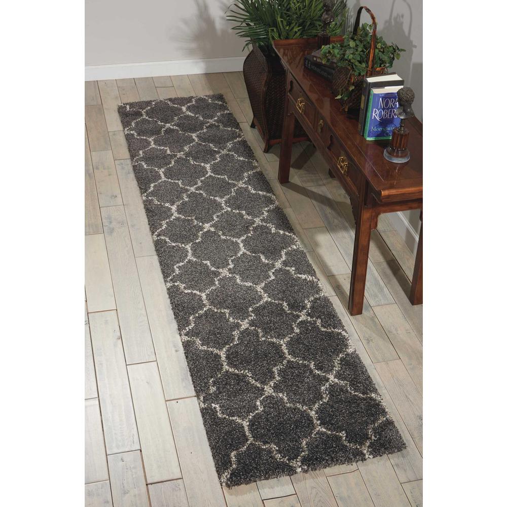 Amore Area Rug, Charcoal, 2'2" x 10'. Picture 2