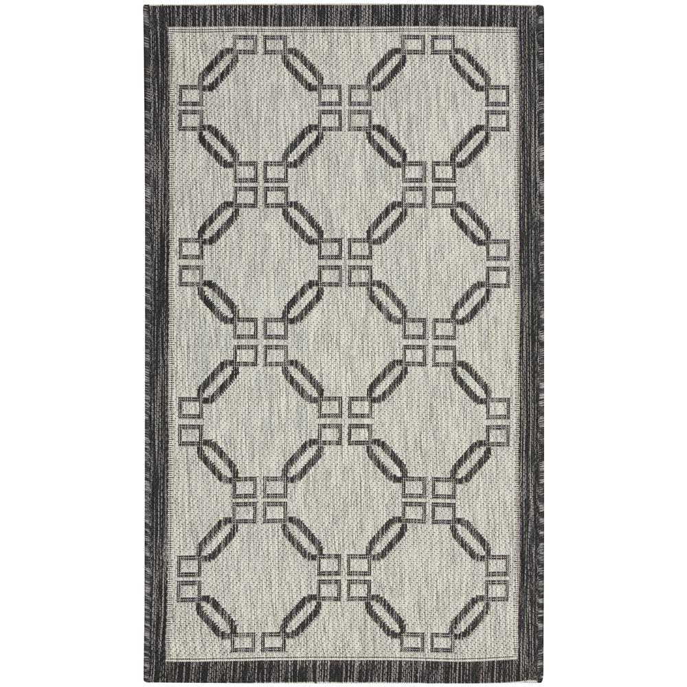 GRD02 Garden Party Ivory/Charcoal Area Rug- 2'2" x 3'9". Picture 1
