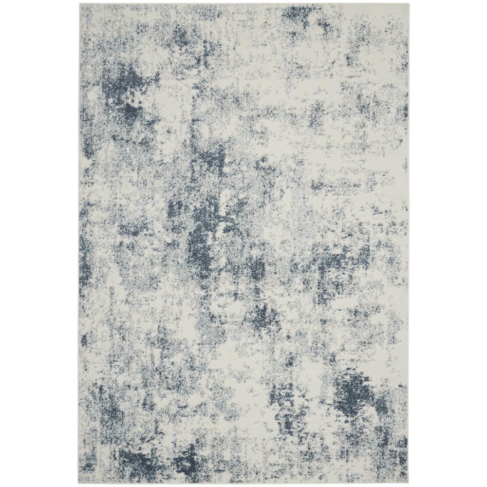 TRC06 Trance Ivory Blue Area Rug- 6'6" x 9'6". Picture 1