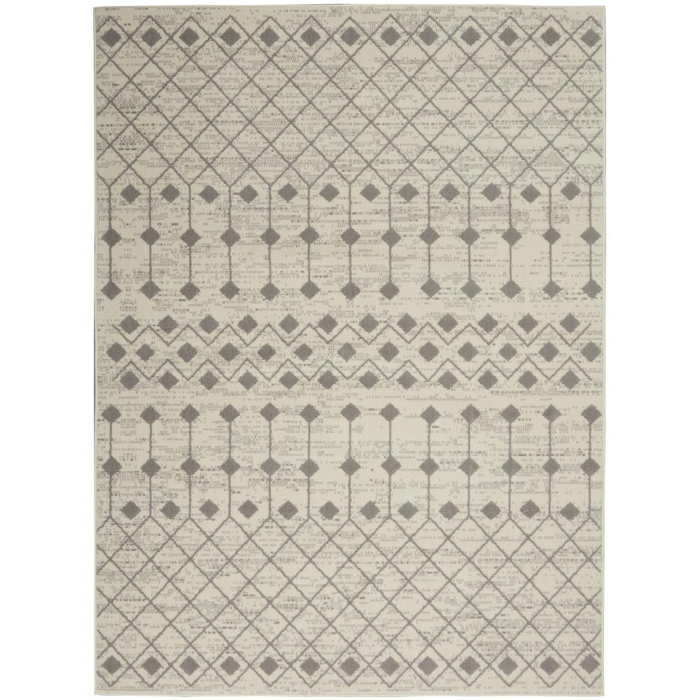 GRF37 Grafix Ivory/Grey Area Rug- 5'3" x 7'3". Picture 1