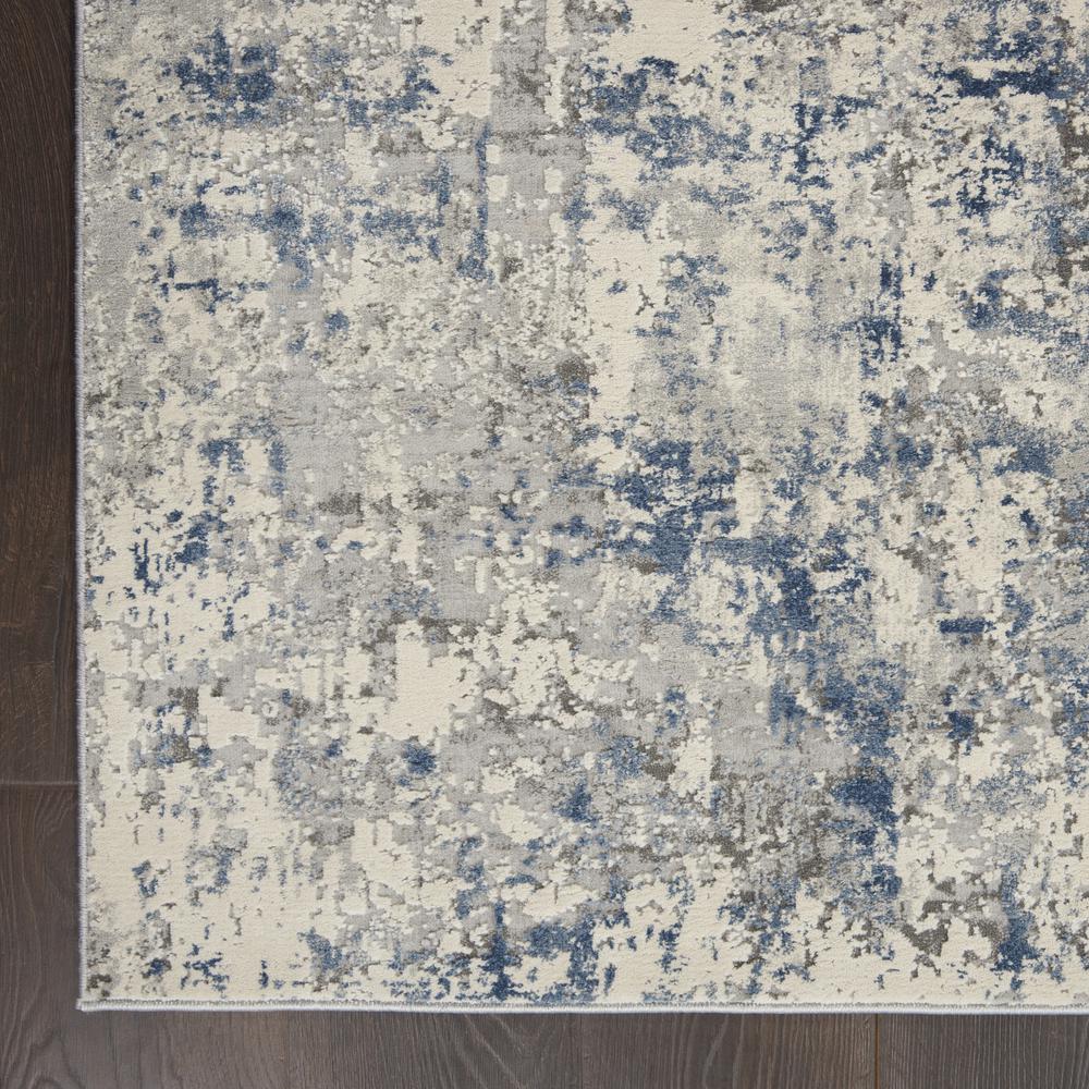 Rustic Textures Area Rug, Ivory/Grey/Blue, 3'11" X 5'11". Picture 2