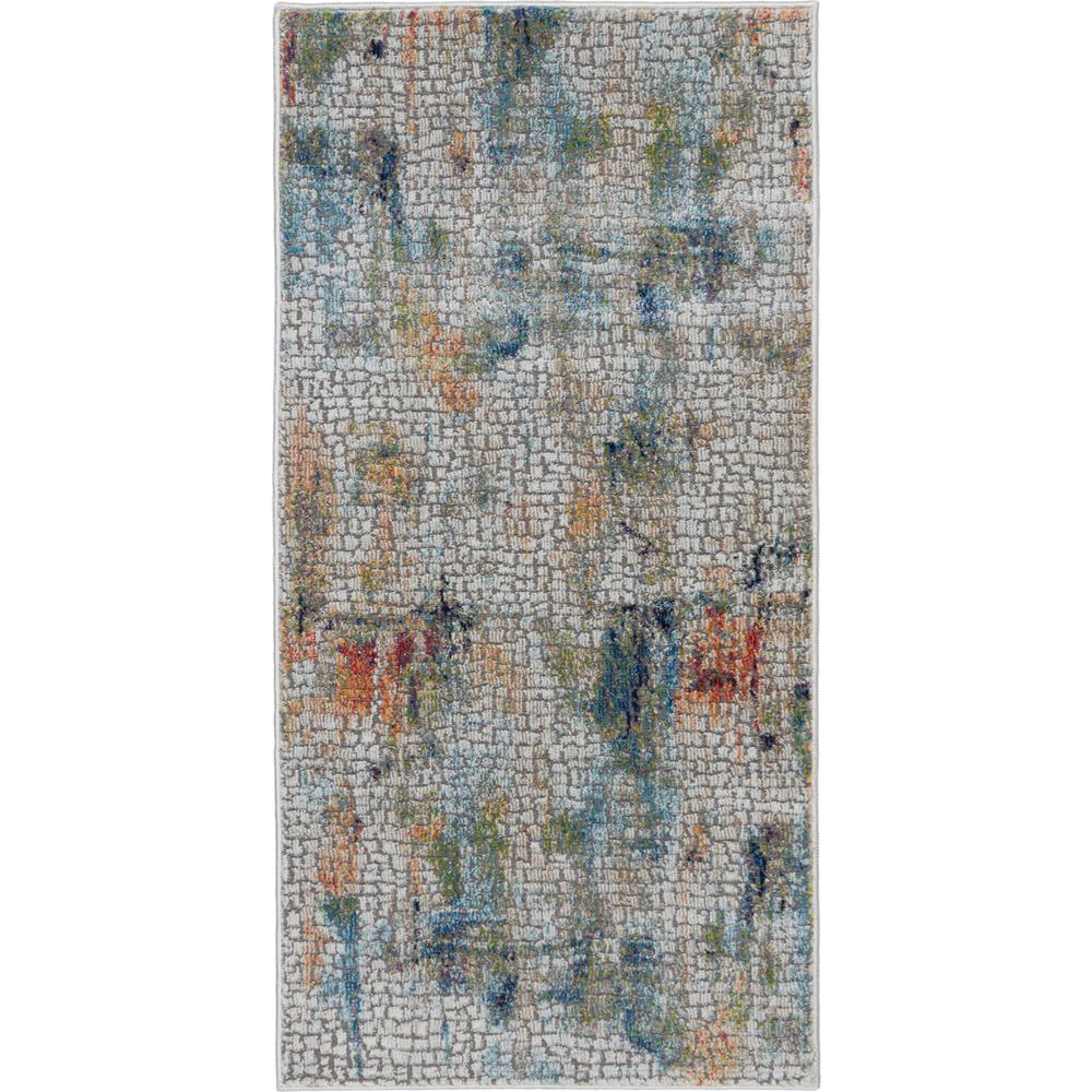 Global Vintage Area Rug, Ivory/Multicolor, 2' x 4'. Picture 1