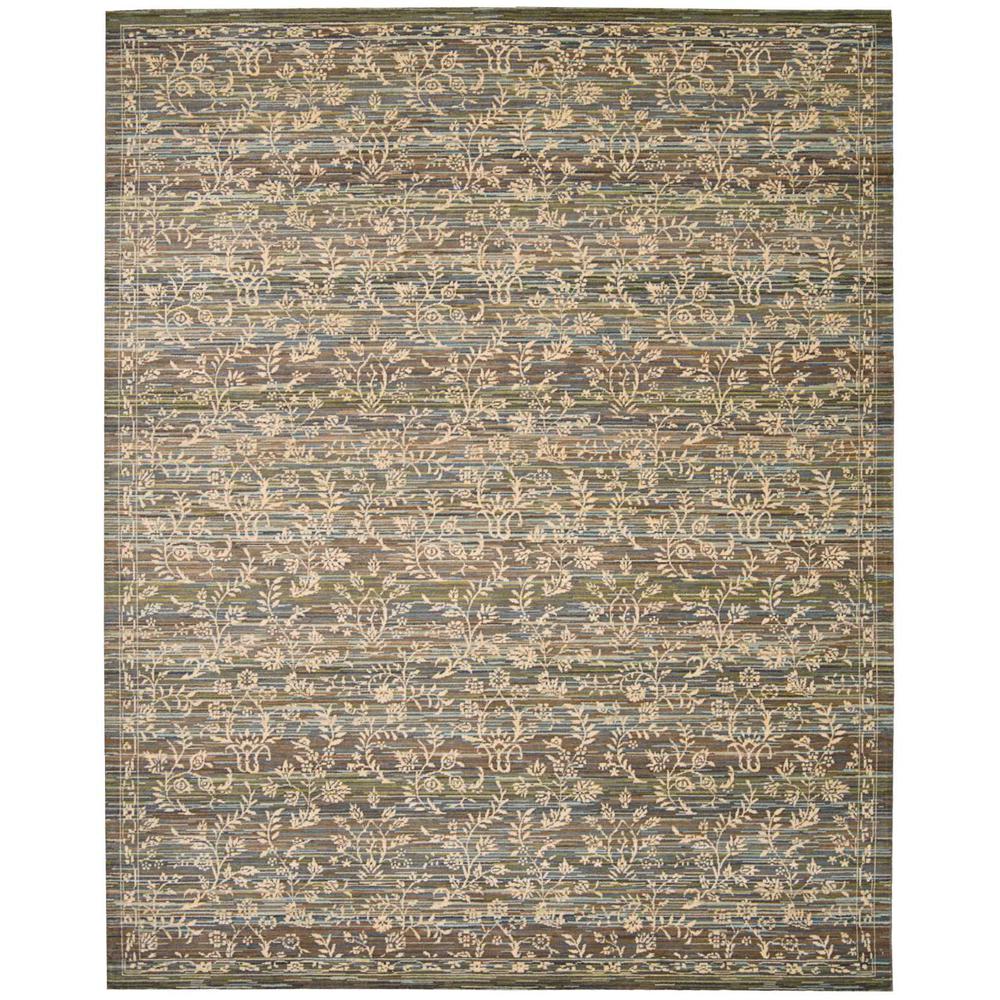 Rhapsody Area Rug, Blue/Moss, 9'9" x 13'. Picture 1