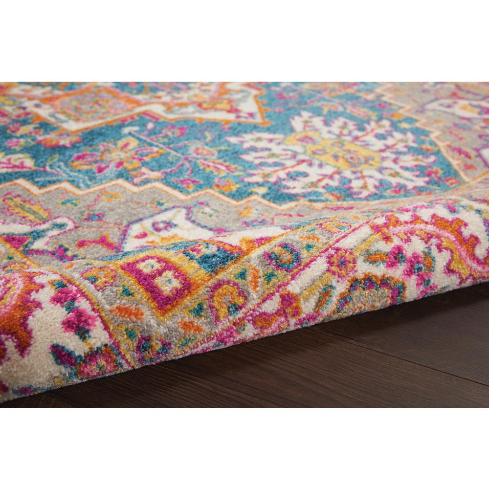 Passion Area Rug, Teal/Multicolor, 5'3" X 7'3". Picture 3