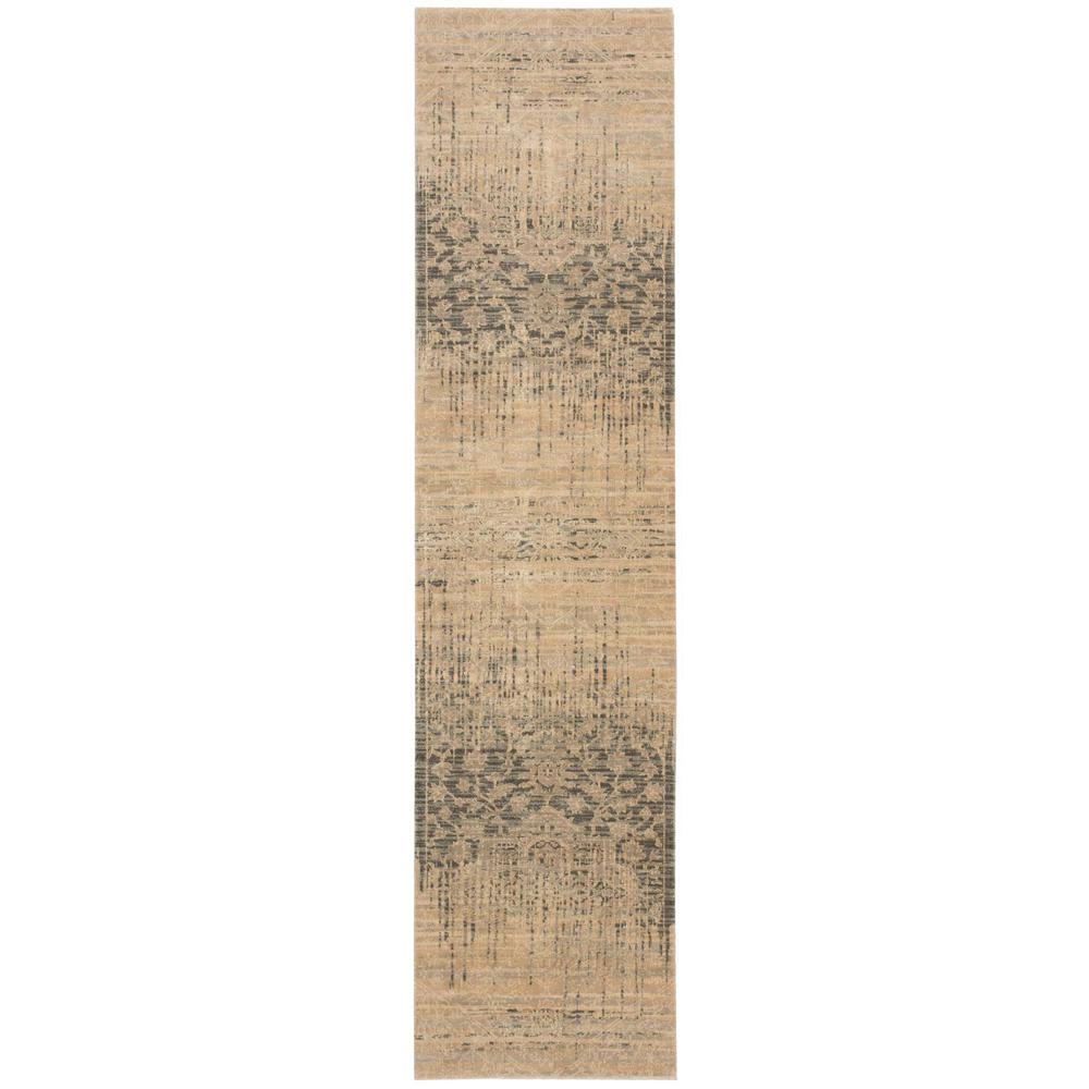 Silk Elements Area Rug, Beige, 2'5" x 10'. Picture 1
