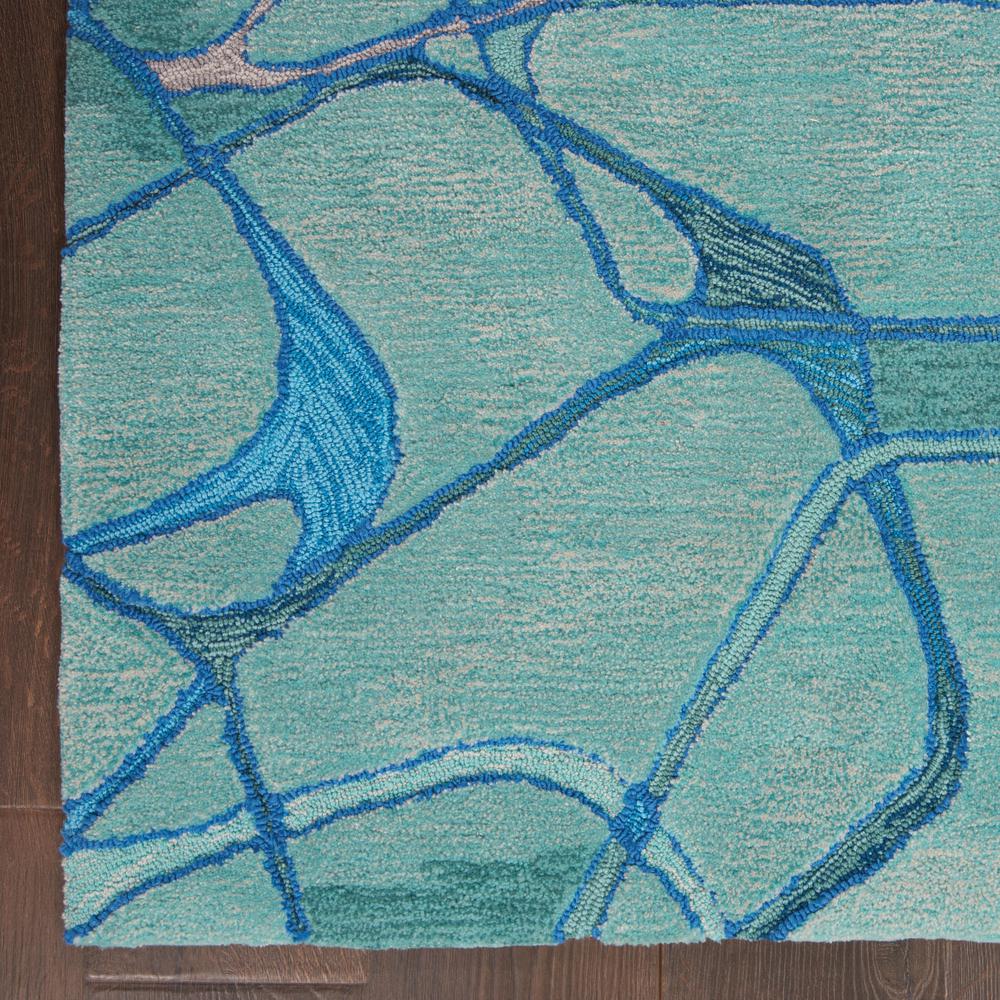 Symmetry Area Rug, Aqua Blue, 3'9" X 5'9". Picture 2