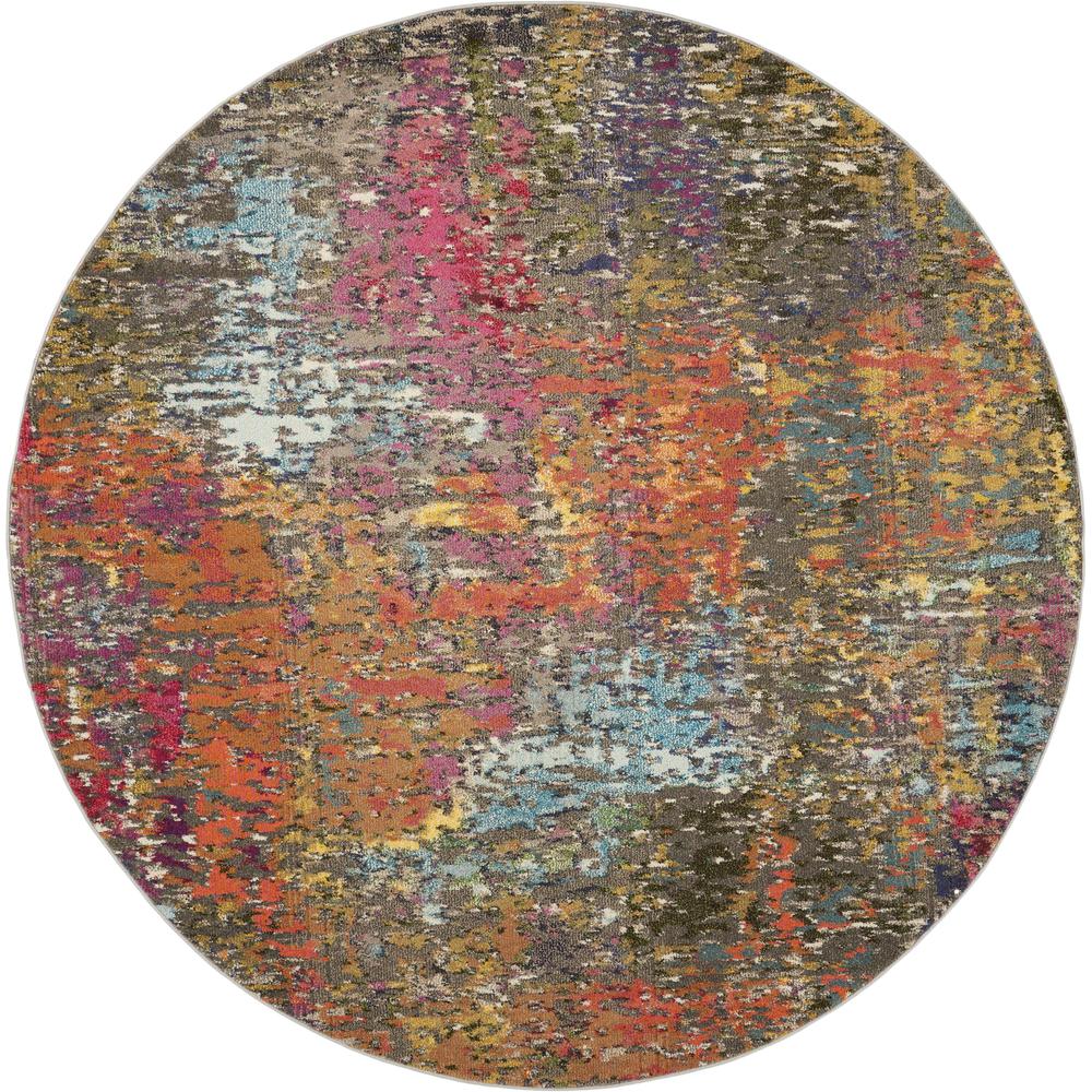 Celestial Area Rug, Sunset, 5'3"XROUND. The main picture.