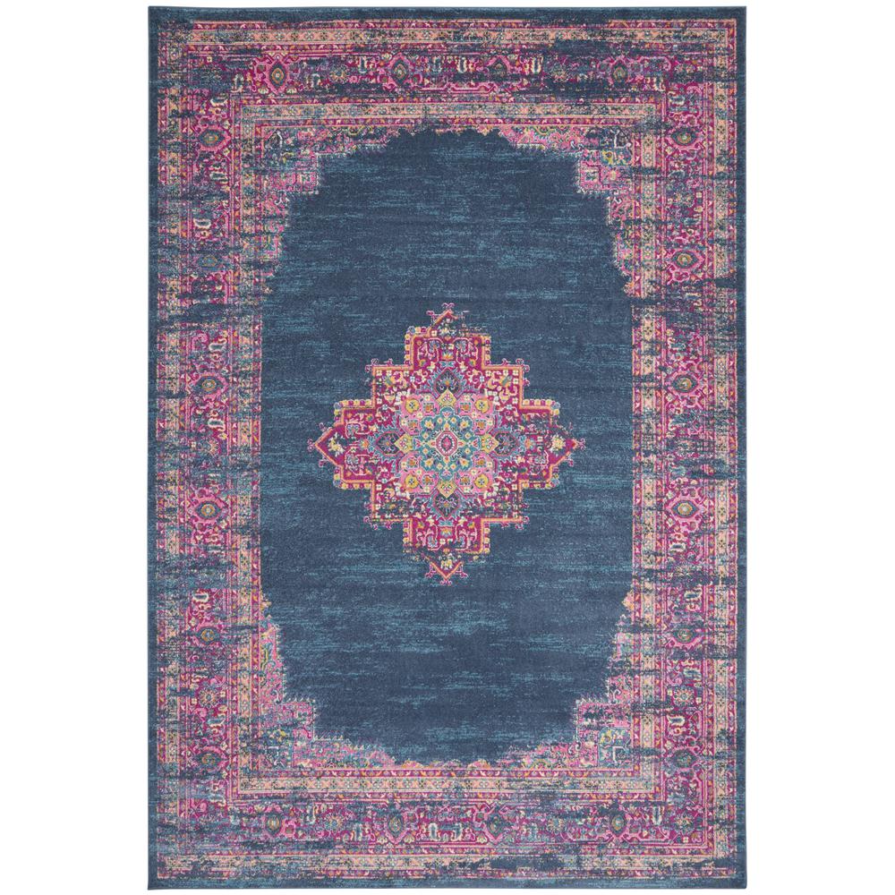 Passion Area Rug, Blue, 9' x 12'. Picture 1