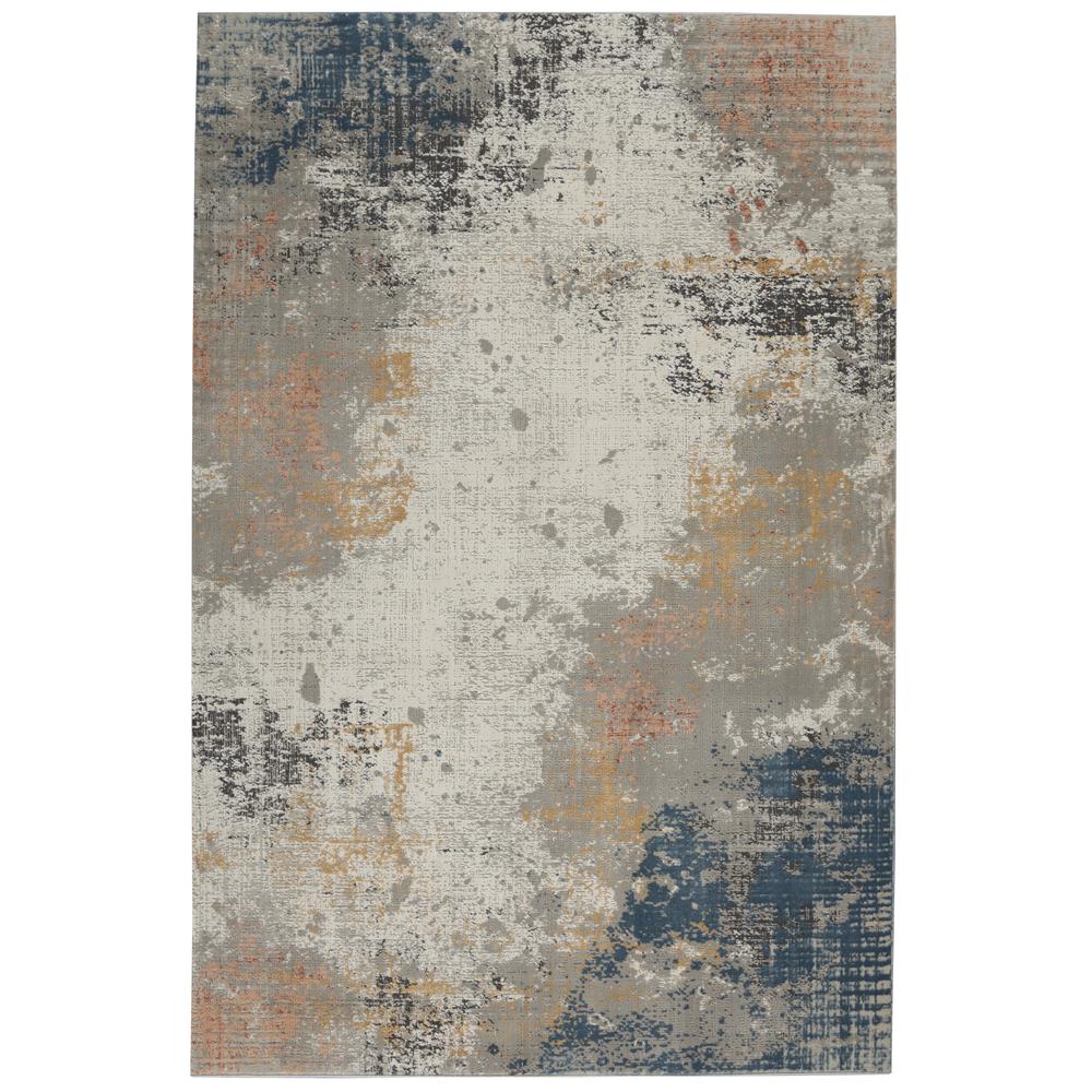 Nourison Rustic Textures Area Rug, Grey/Blue, 3'11" x 5'11", RUS13. The main picture.