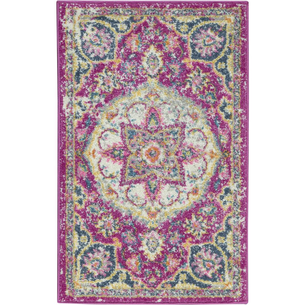 PSN22 Passion Pink Area Rug- 1'10" x 2'10". Picture 1