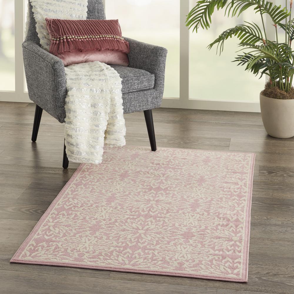 Nourison Jubilant Area Rug, 3' x 5', Ivory/Pink. Picture 9