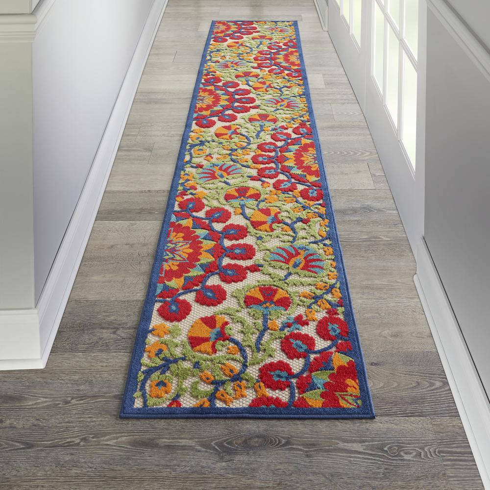 Nourison Aloha Runner Area Rug, 2'3" x 12', Red/Multi. Picture 2