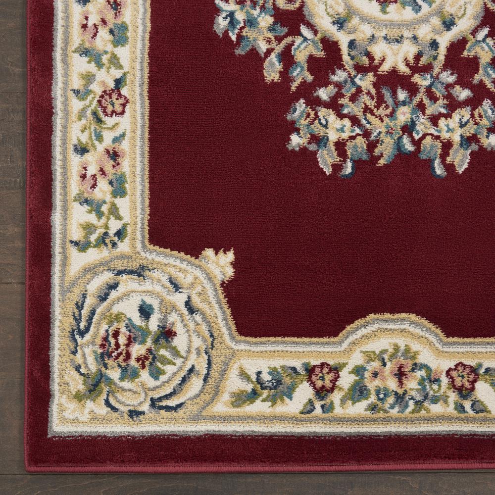 ABS1 Aubusson Red Area Rug- 2'2" x 7'6". Picture 5