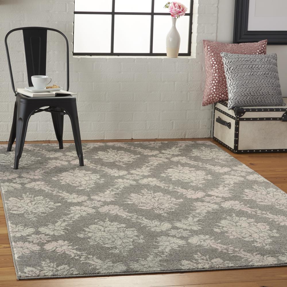 Tranquil Area Rug, Grey/Pink, 5'3" X 7'3". Picture 9