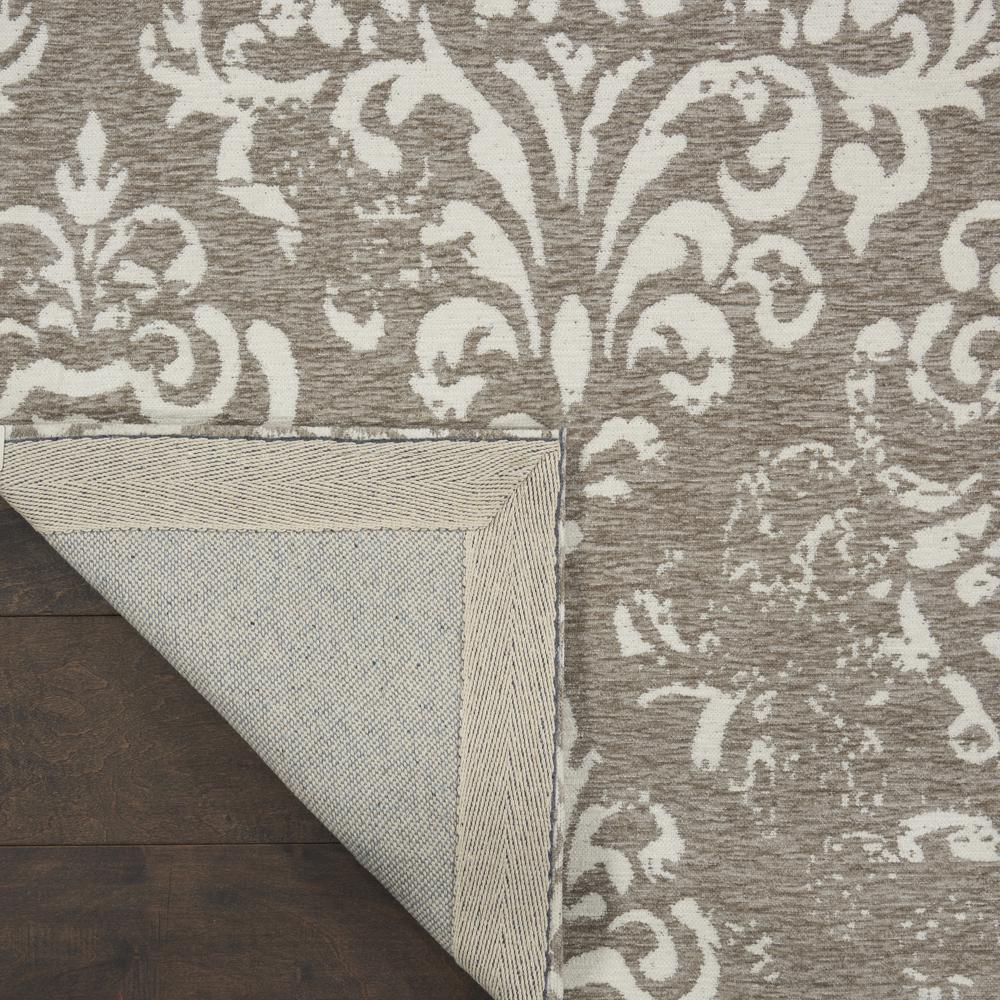 Damask Area Rug, Ivory/Grey, 8' x 10'. Picture 3