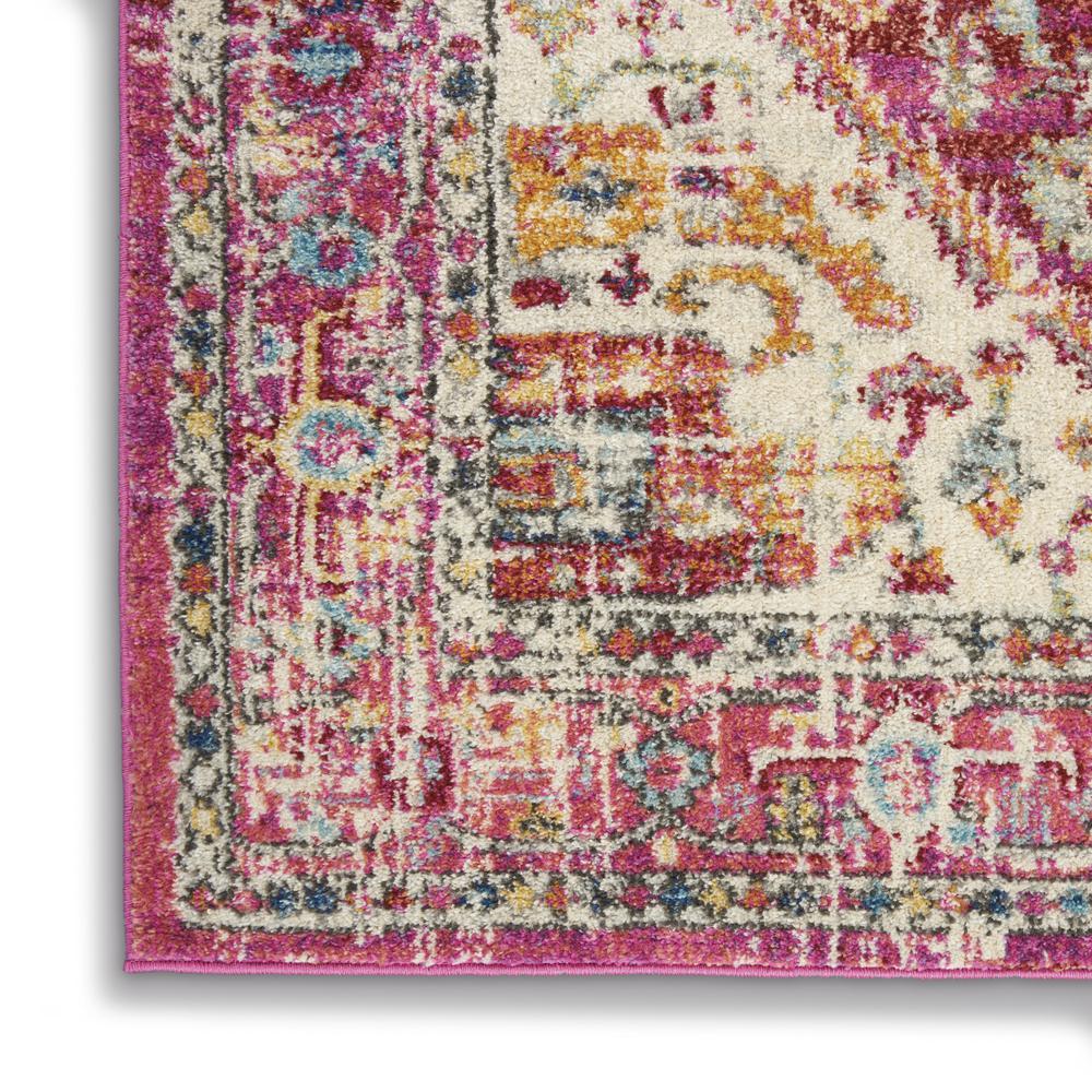 PSN23 Passion Ivory/Pink Area Rug- 2'2" x 7'6". Picture 5