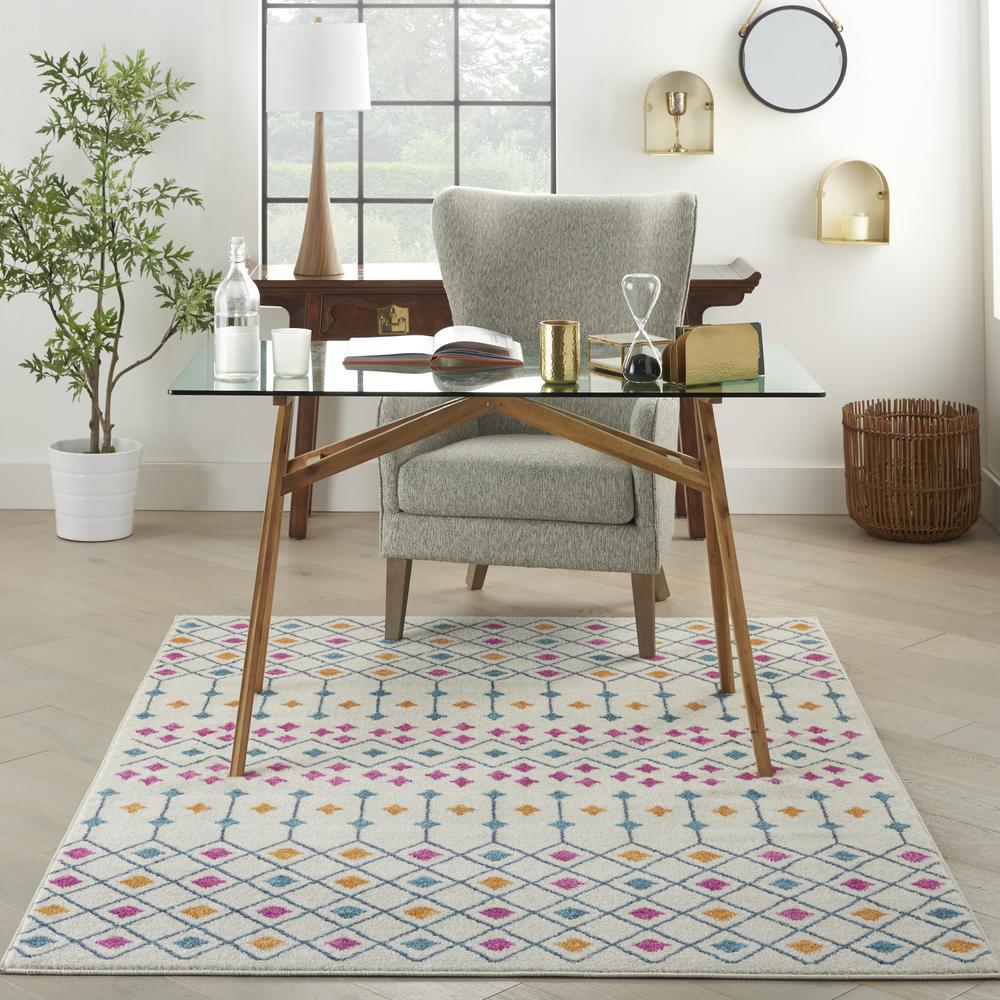 PSN45 Passion Ivory/Multi Area Rug- 3'9" x 5'9". Picture 9