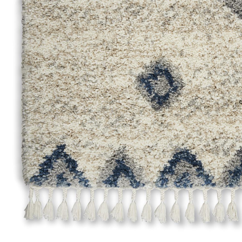 SCN03 Scandinavian Shag Ivory/Blue Area Rug- 7'10" x 10'6". Picture 5