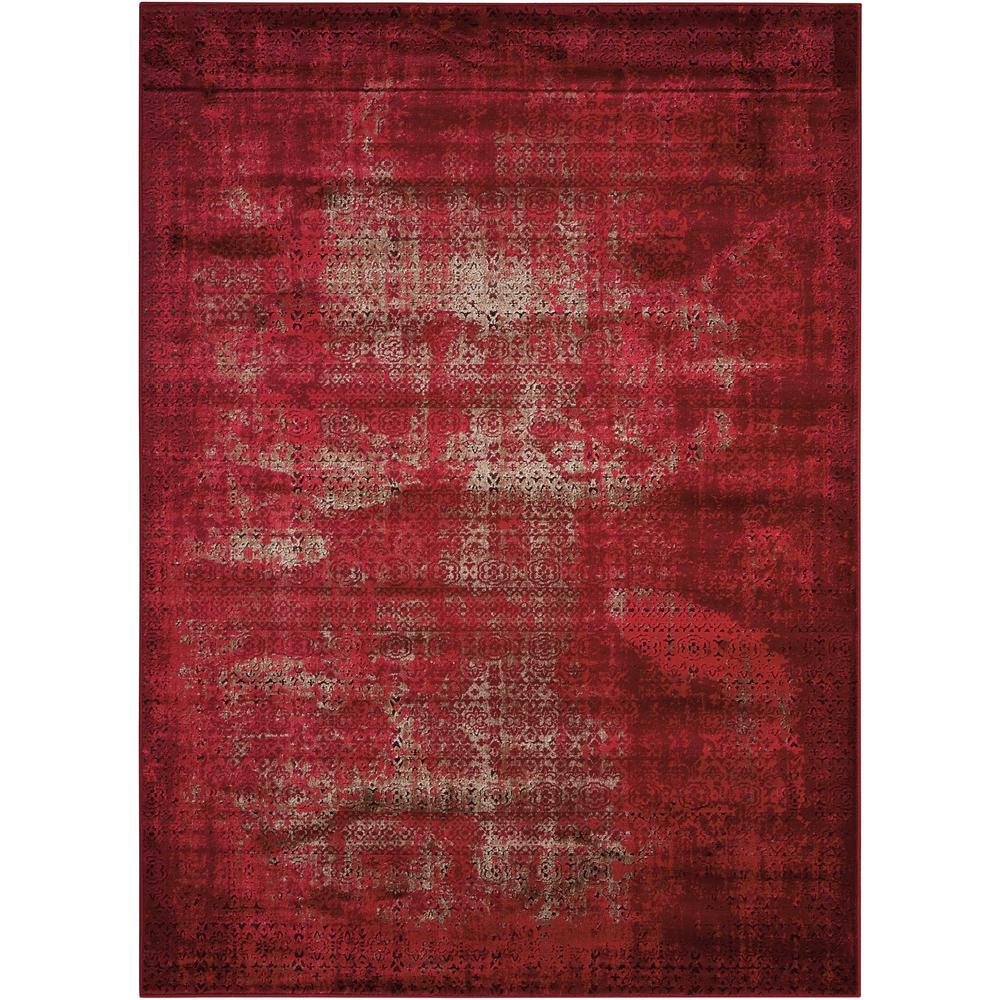 Karma Area Rug, Red, 3'9" x 5'9". Picture 1