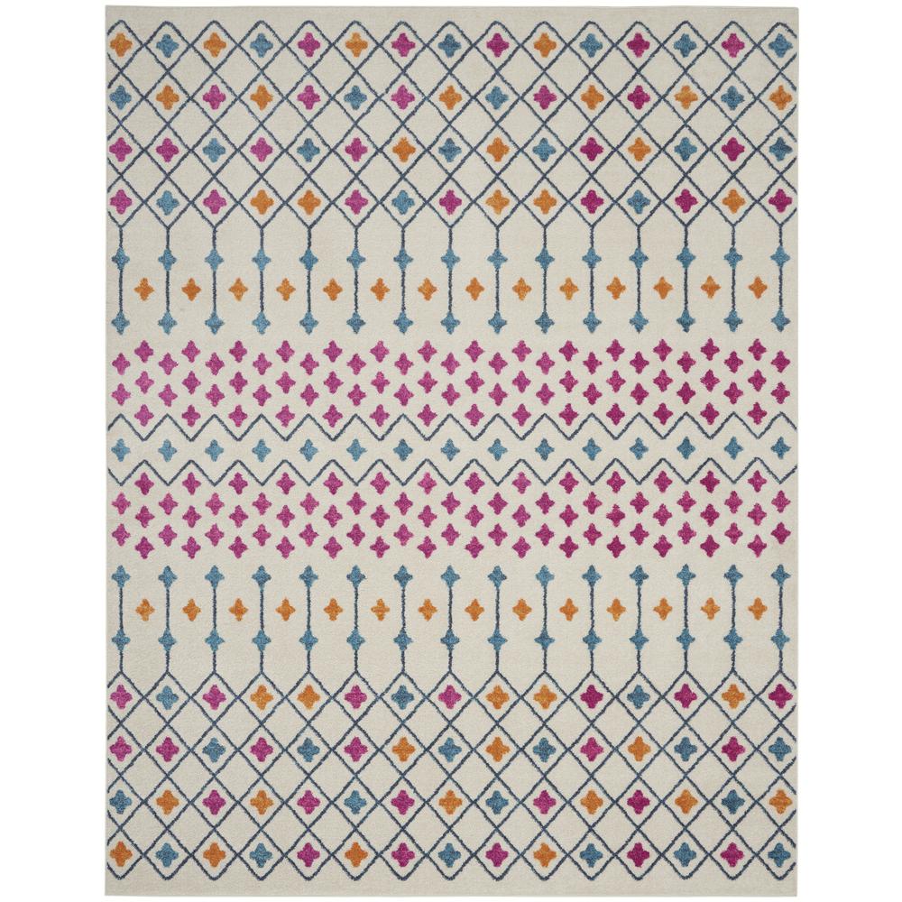 PSN45 Passion Ivory/Multi Area Rug- 6'7" x 9'6". Picture 1