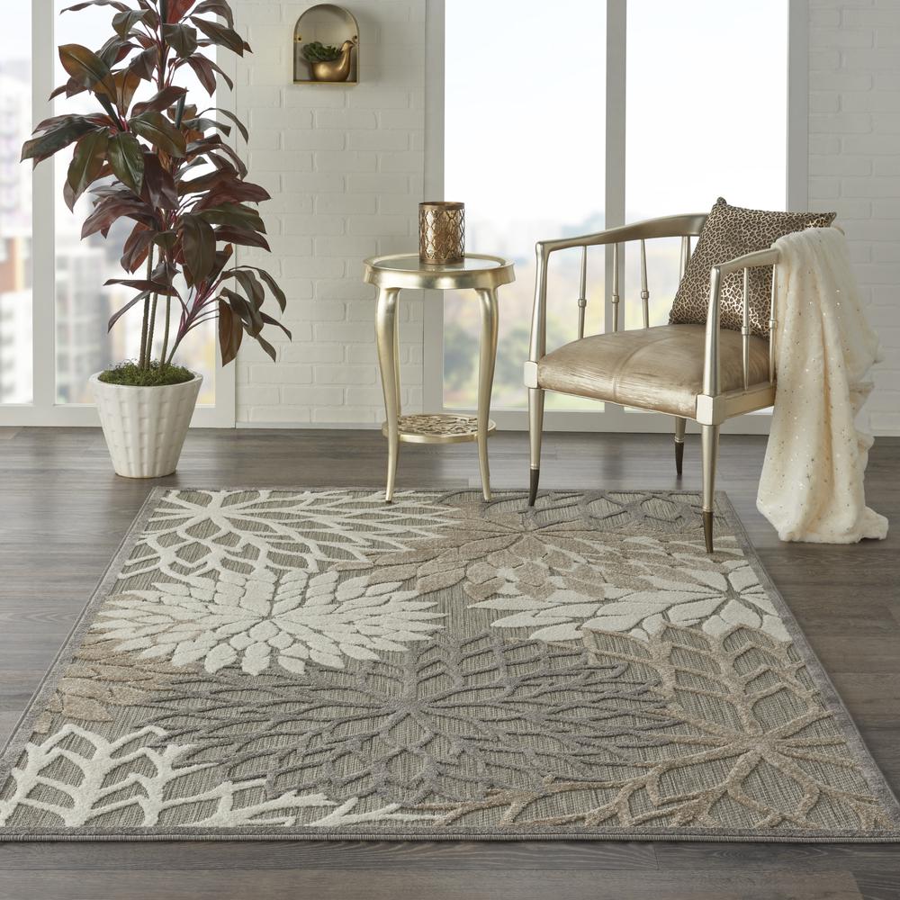 Nourison Aloha Indoor/Outdoor Area Rug, 3'6" x 5'6", Natural. Picture 2