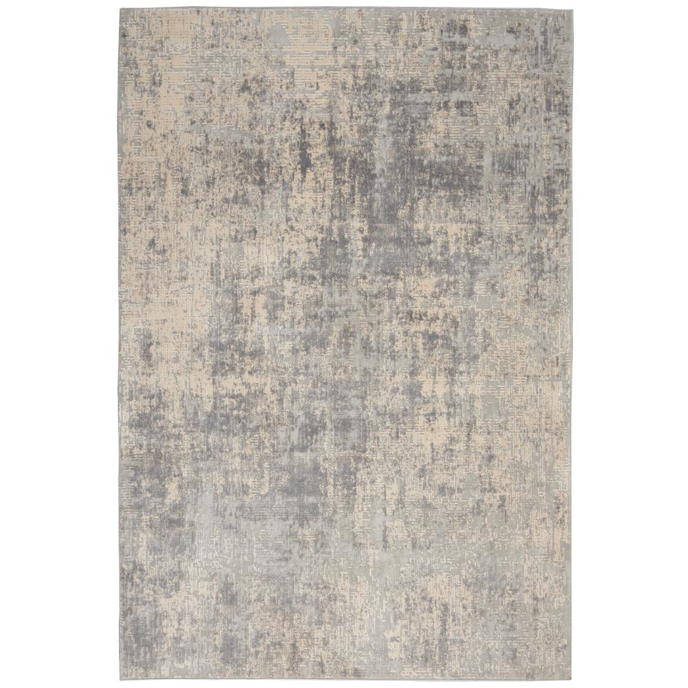 Rustic Textures Area Rug, Ivory/Silver, 5'3"X7'3". Picture 1