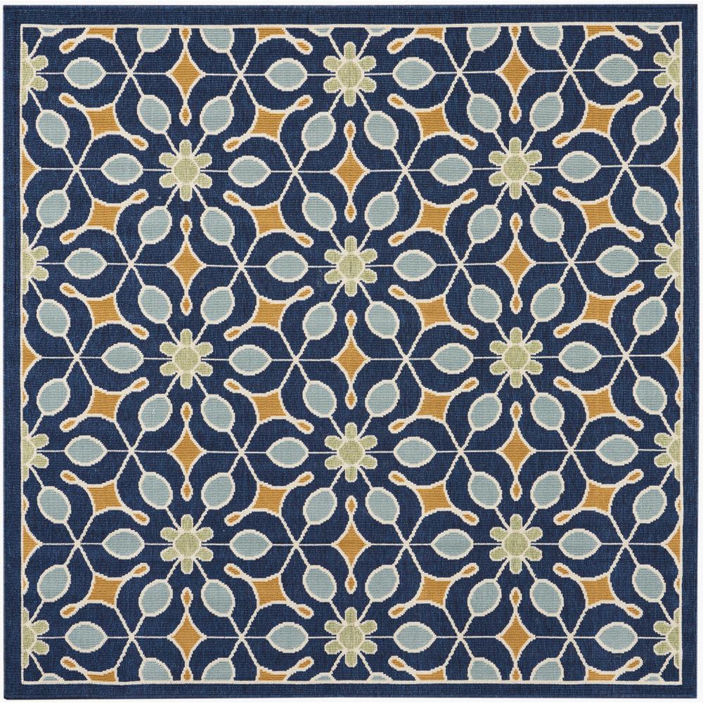 Caribbean Area Rug, Navy, 5'3" x SQUARE. The main picture.