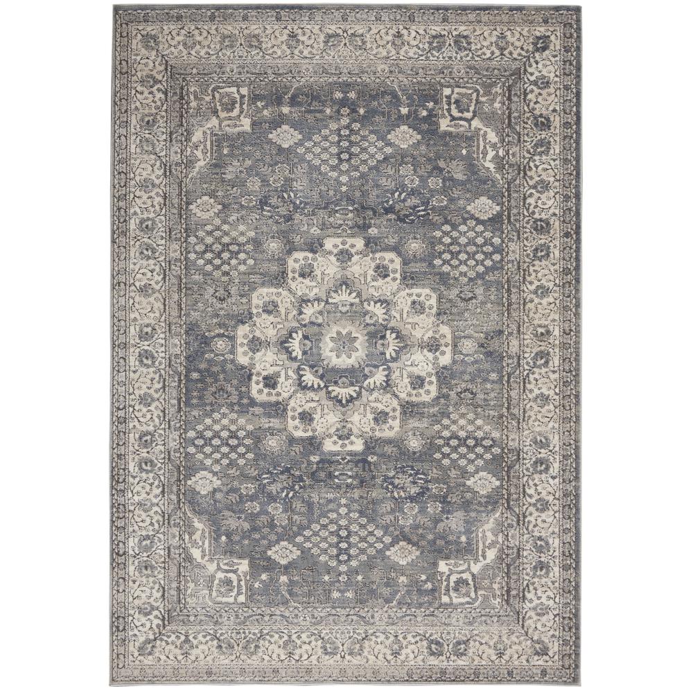 Concerto Area Rug, Grey/Ivory, 5'3" x 7'3". Picture 1