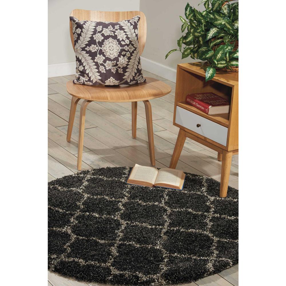 Amore Area Rug, Charcoal, 3'11" x ROUND. Picture 2